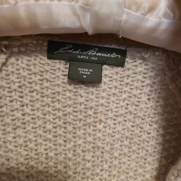 Eddie Bauer Cable Knit Zip Up Sweater - Picture 3 of 4